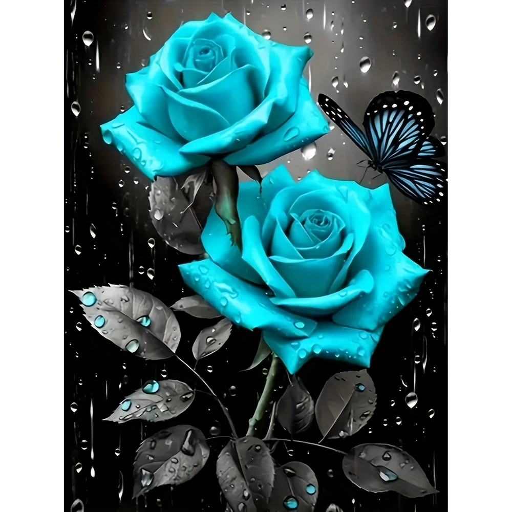 TEMU 30x40 Cm / 11.8x15.7 In Colorful Flower Diamond Painting - Full Diamond Mosaic Art, 5d Adult Digital Painting, Gift And Home Decoration