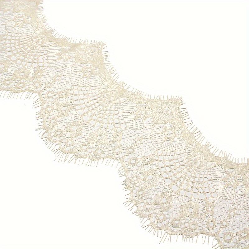 TEMU Nastro di pizzo per ciglia multicolore, materiale per cucito, 130 cm di lunghezza x 9,5 cm di larghezza, nastro di pizzo a rete