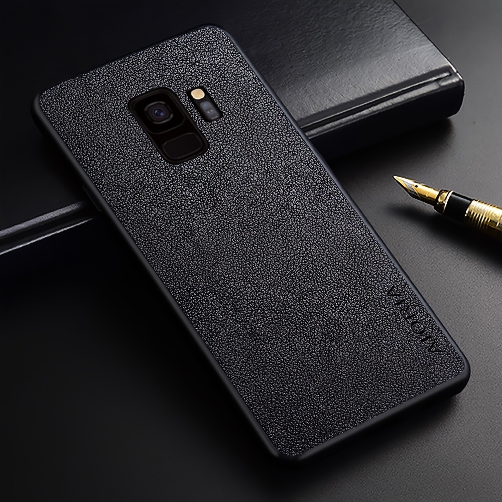 TEMU Phone Case - Premium Faux Leather Cover Retro Design Full Protective Case For Galaxy S10 S10e S9 S8 Case