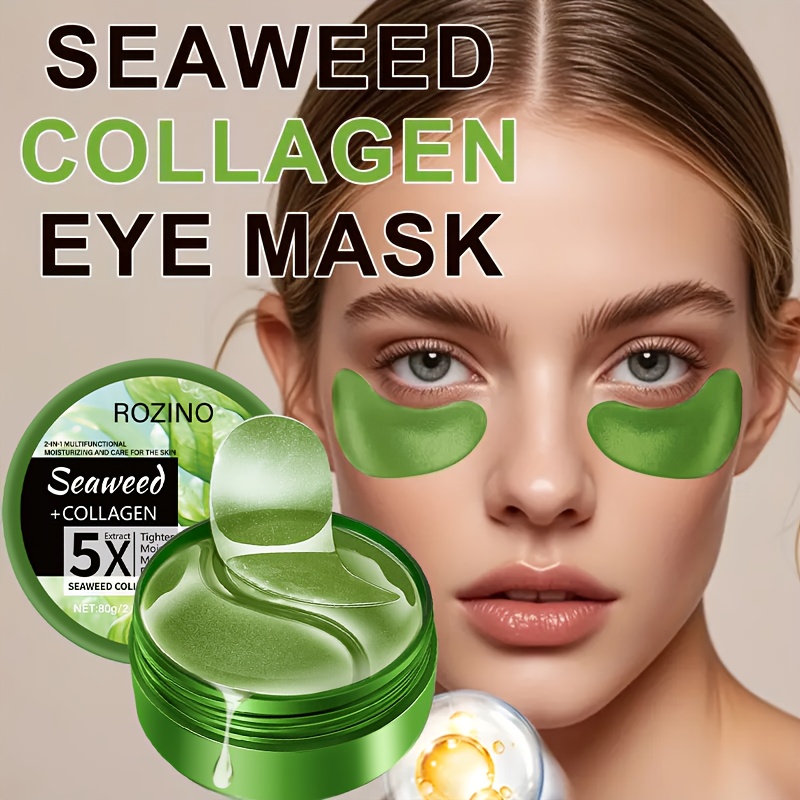   firm seaweed collagen eye mask   out puffy eye signs under eye patches moisturiz reduced dark circles eye bags wrinkles   suitable for swollen eye dark circles   fatigue eyes   loose swollen of signs Product details 5