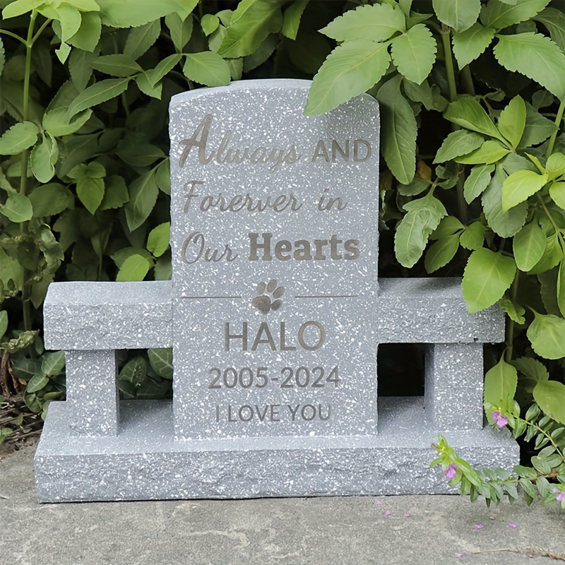 

Custom Resin Pet Memorial Stone, Personalized Tombstone, Vertical Graveyard Marker With Random Nails, Custom Date & Name, Pet Loss Gift, Memorial Garden Plaque, Headstone