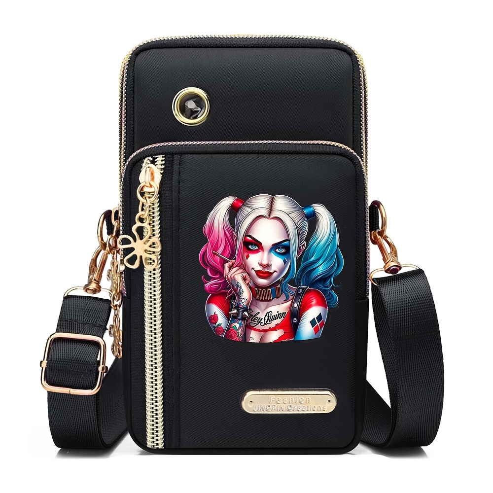 TEMU 1pc, Warner . Themed Printed Crossbody Bag, Suitable For Daily Storage Or Travel, Ideal Holiday Gift, Adjustable Strap, Versatile For Casual ,