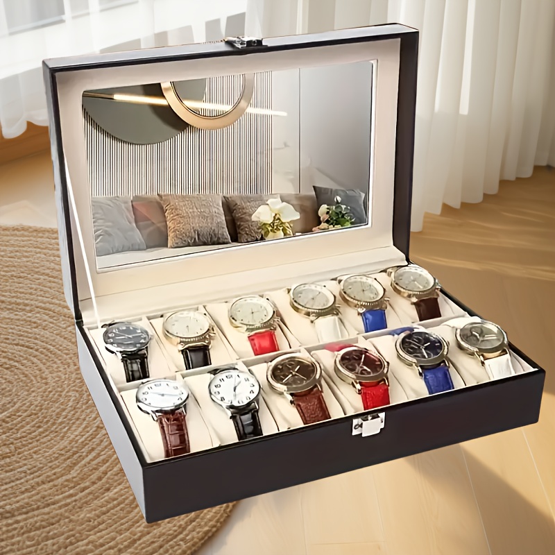 12 seater 6 person faux leather watch box display box