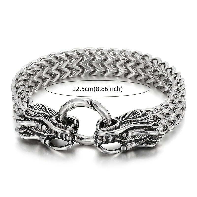 Men's Retro Fish Scale Pattern Woven Bracelet