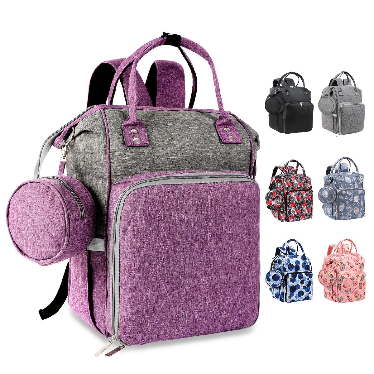 imagen del artículo 1 ud. bolsa de almacenamiento para ganchos de crochet, contenedor de almacenamiento de hilo de gran capacidad, bolso tote de viaje portátil y   para manualidades con partición   para hilo y artículos sin terminar, bolsillo externo para herramientas de  