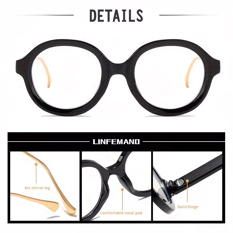 round transparent lens glasses for women suitable for reading and office use perfect as a holiday gift Product details 1