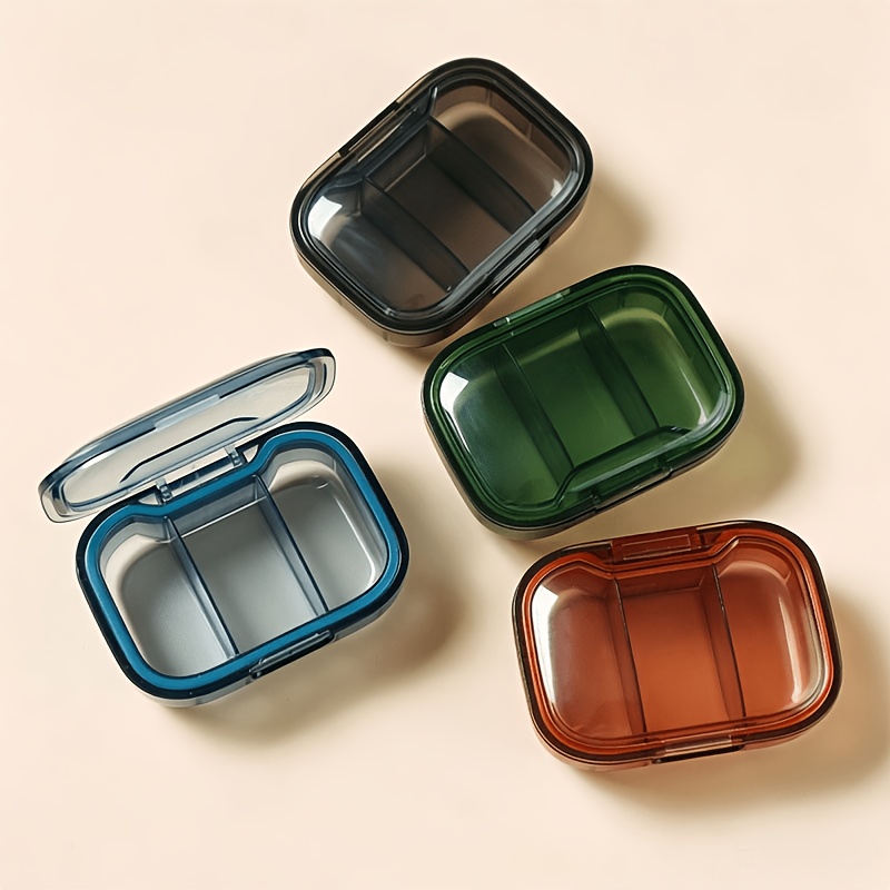 2pcs Portable Mini Pillboxes, Weekly Carry-On Pill Case
