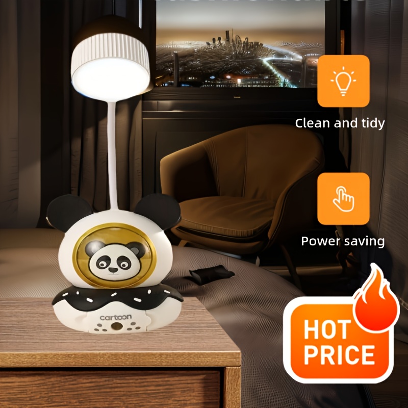   cute panda shaped indoor light desktop led charging learning protective light usb charging mini desk lamp Product details 4