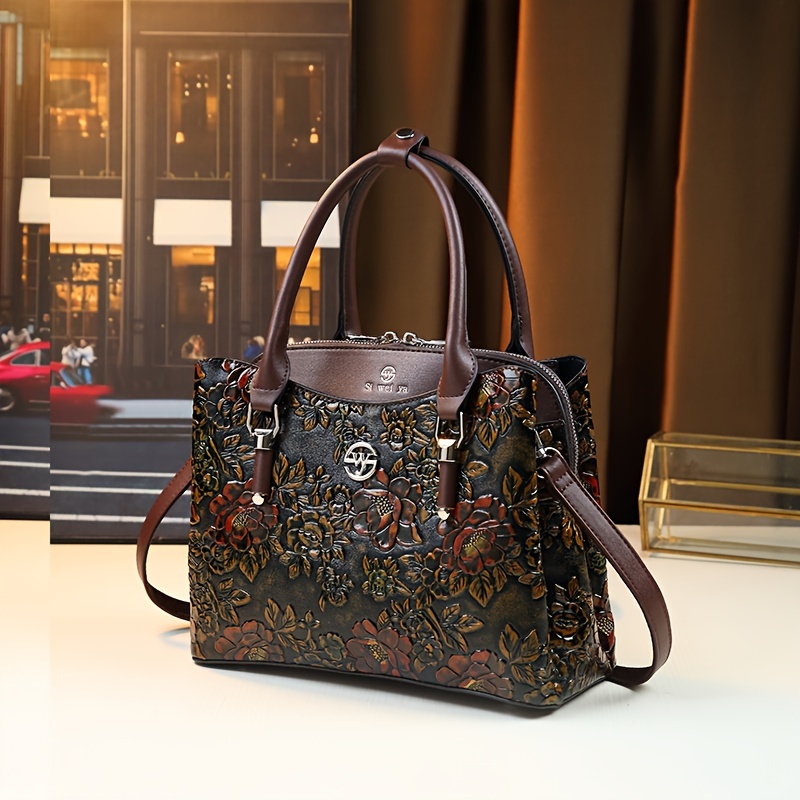 Large Capacity Handbag for Mothers, Retro Light Women's Bag