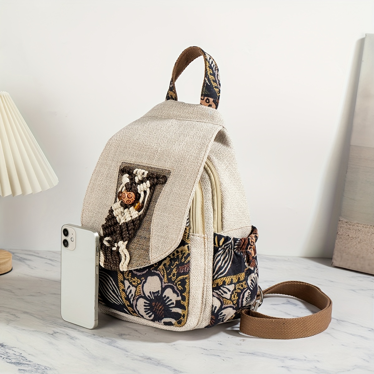 Owl Print Ethnic Backpack Purse for Women Bravo! Women main image 4