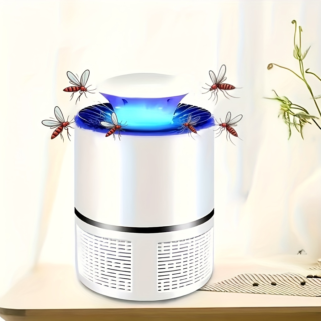 1pc USB-Powered Silent Mosquito Repellent Lamp ? Automatic Indoor/Outdoor Insect Zapper with Blue Flame Effect, Ideal for Bedrooms, Living Rooms & Gardens, Essential Summer Home Appliance, Mosquito Zapper, Sleek Device Design, USB Powered Device