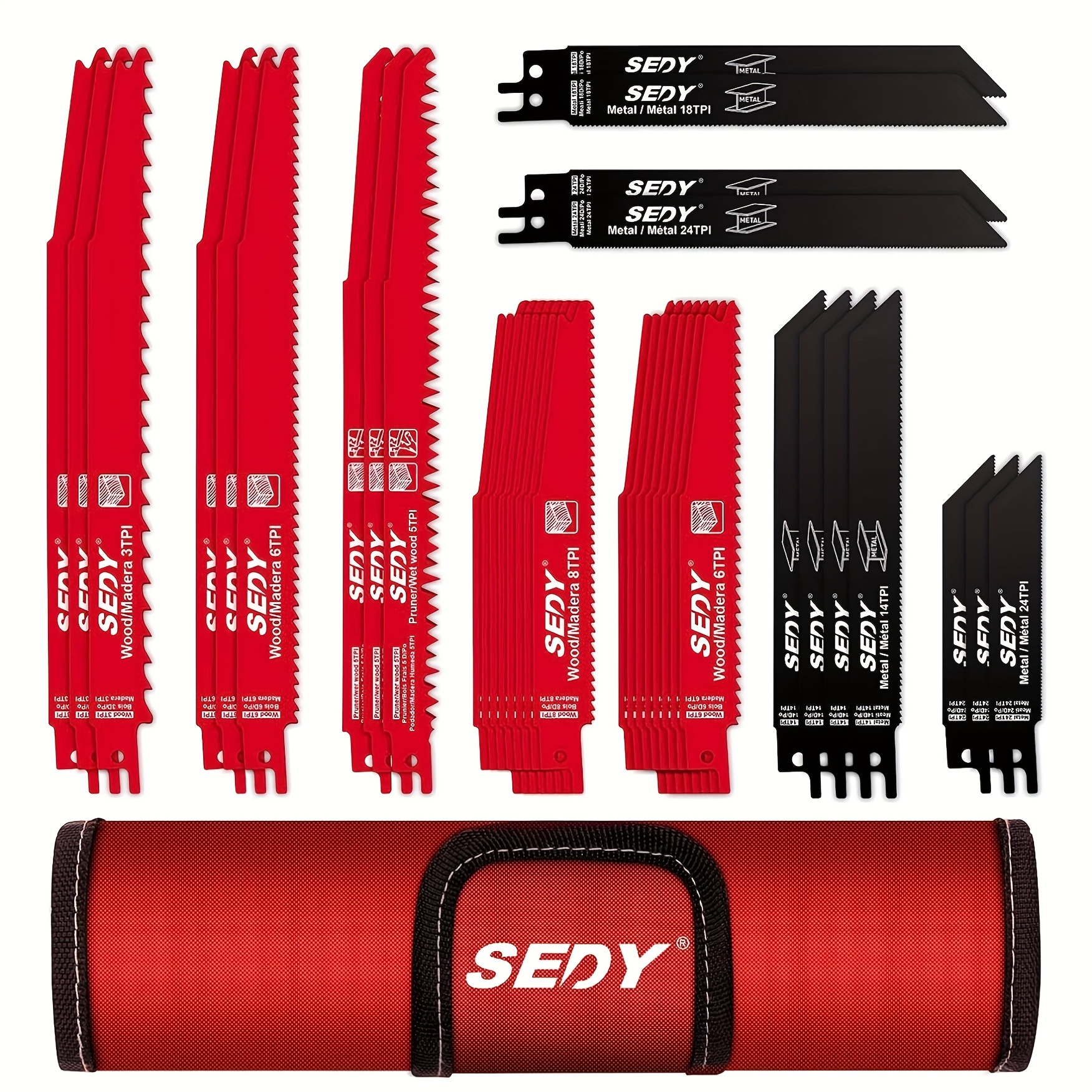   36pcs   reciprocating saw blade set premium saw   durable wood metal cutting   with storage pouch long lasting pruning   non electric