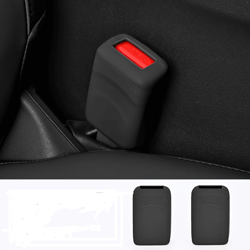TEMU 2-pack Universal Seat Belt Cover - Anti-scratch Latex Protective Sleeve, Suitable For Car Seat Belt , , Durable Material, Fits Most Vehicles