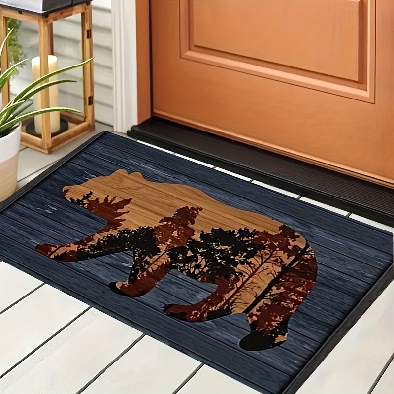 

Pattern Welcome Mat - Dustproof, Non-slip & Absorbent Door Mat For Indoor/outdoor Use, Machine Washable Polyester With Memory Foam Backing
