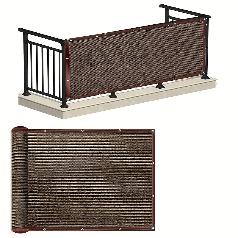 TEMU Écran de clôture d'intimité robuste - Tissu à 150 g/m² coupe-vent et -poussière pour terrasse extérieure, balcon et terrasse de piscine