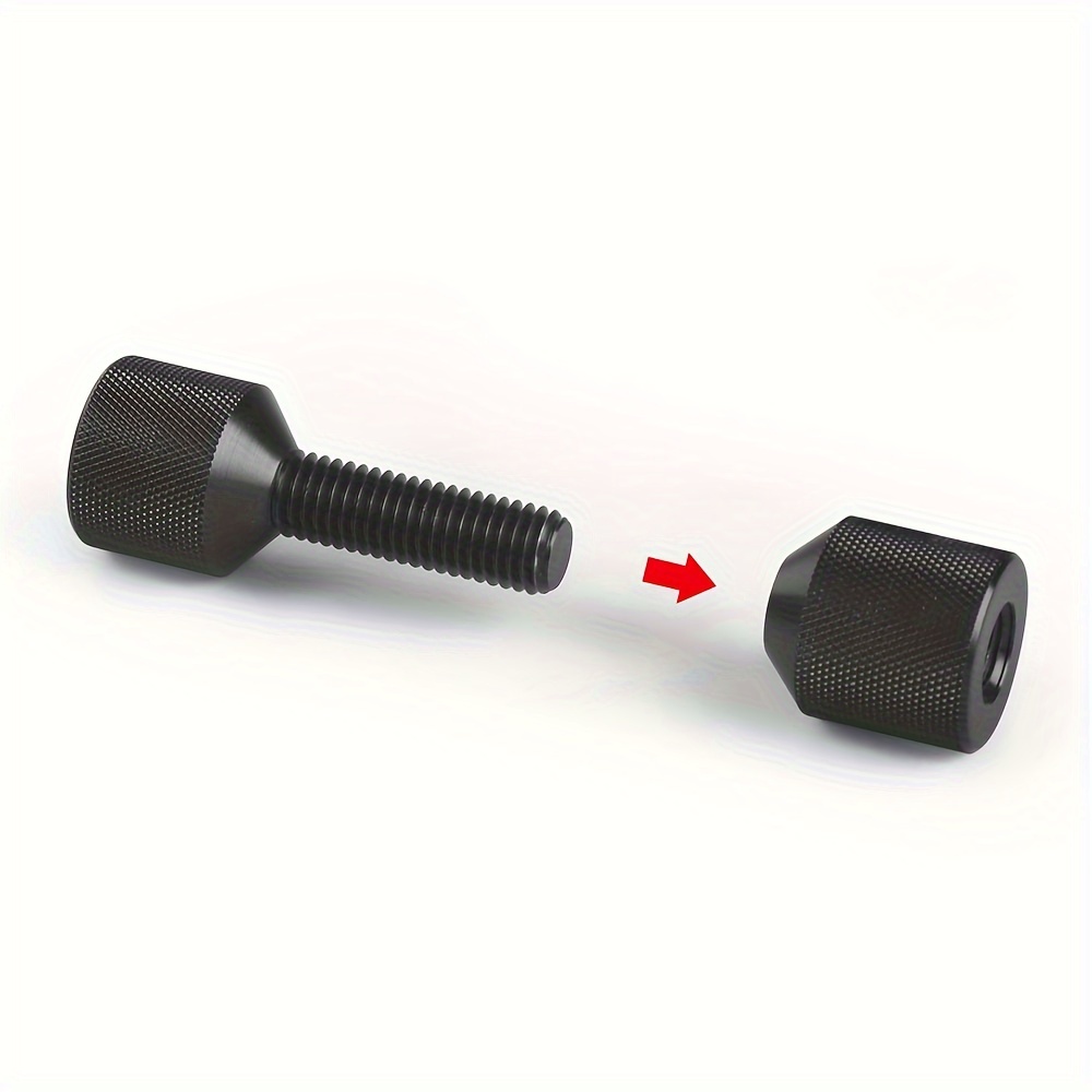 

2pcs Black Aluminum Alloy 2-hole Flange Pins With Dual Thread - Easy Positioning & Quick For Mechanical Applications