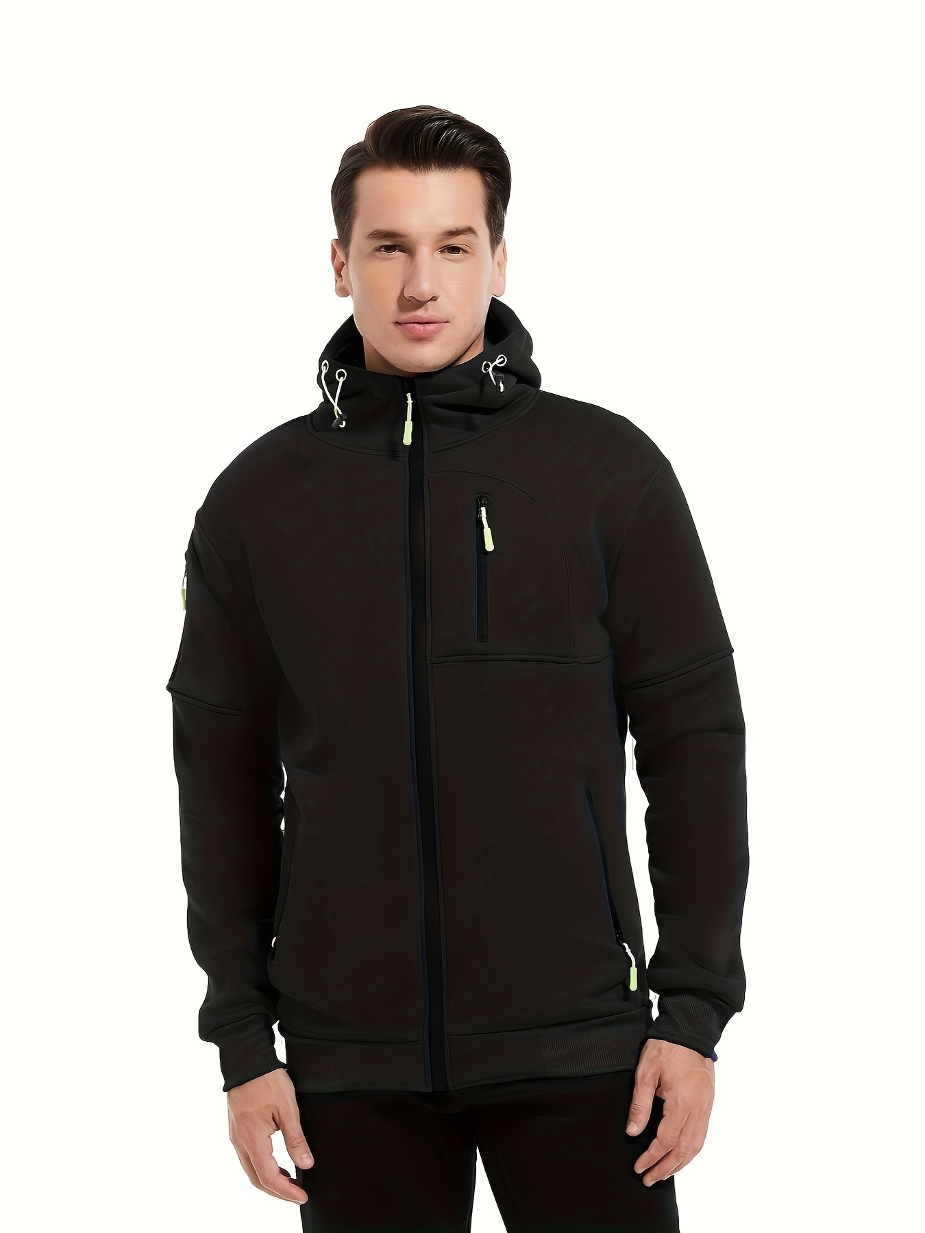 giacca cappuccio e cerniera a maniche lunghe e Temu Switzerland