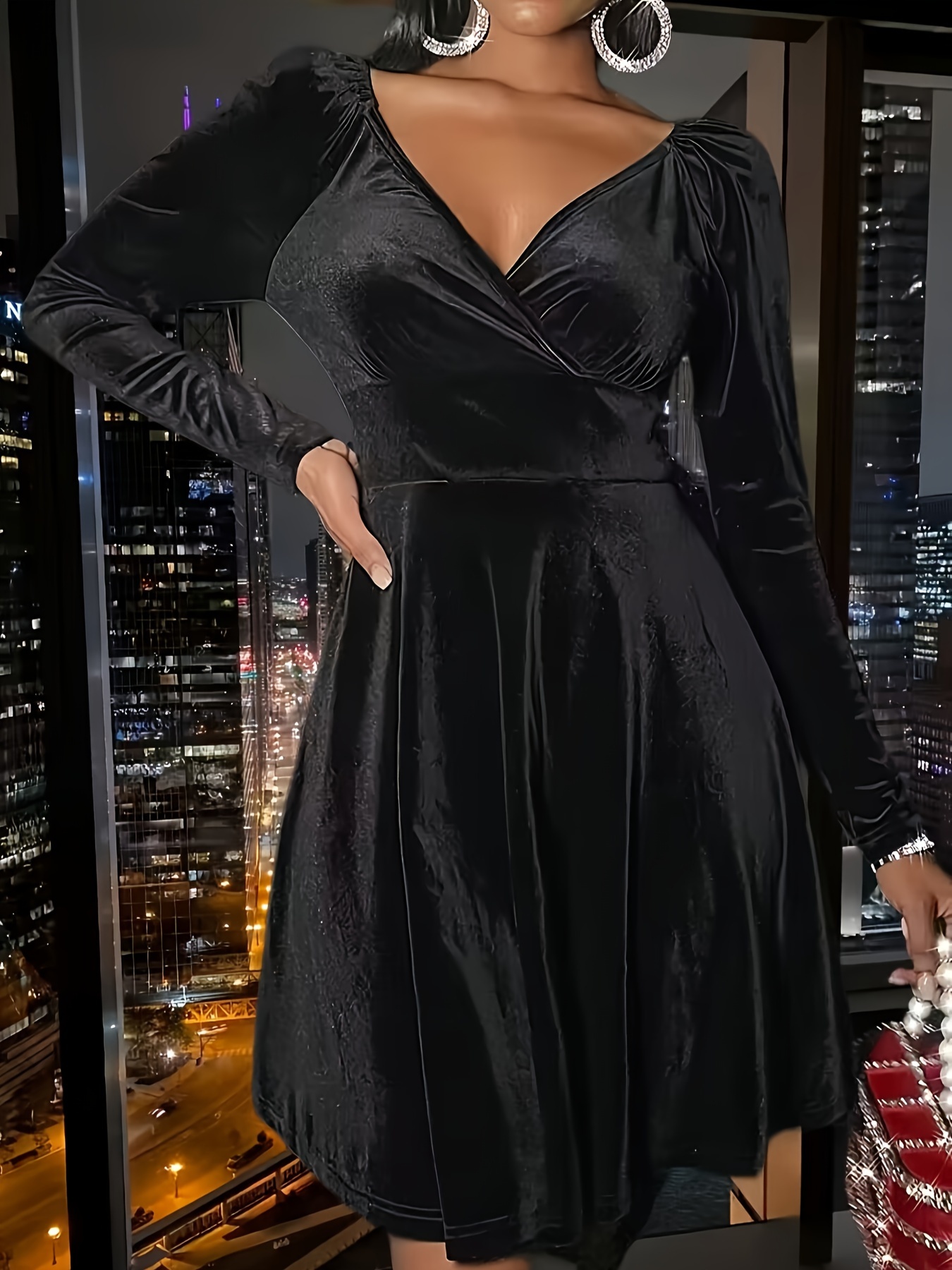sachin and babi light blue dress Plus Size Velvet Outfit - Velvet Clothing For Ladies Online main image 1
