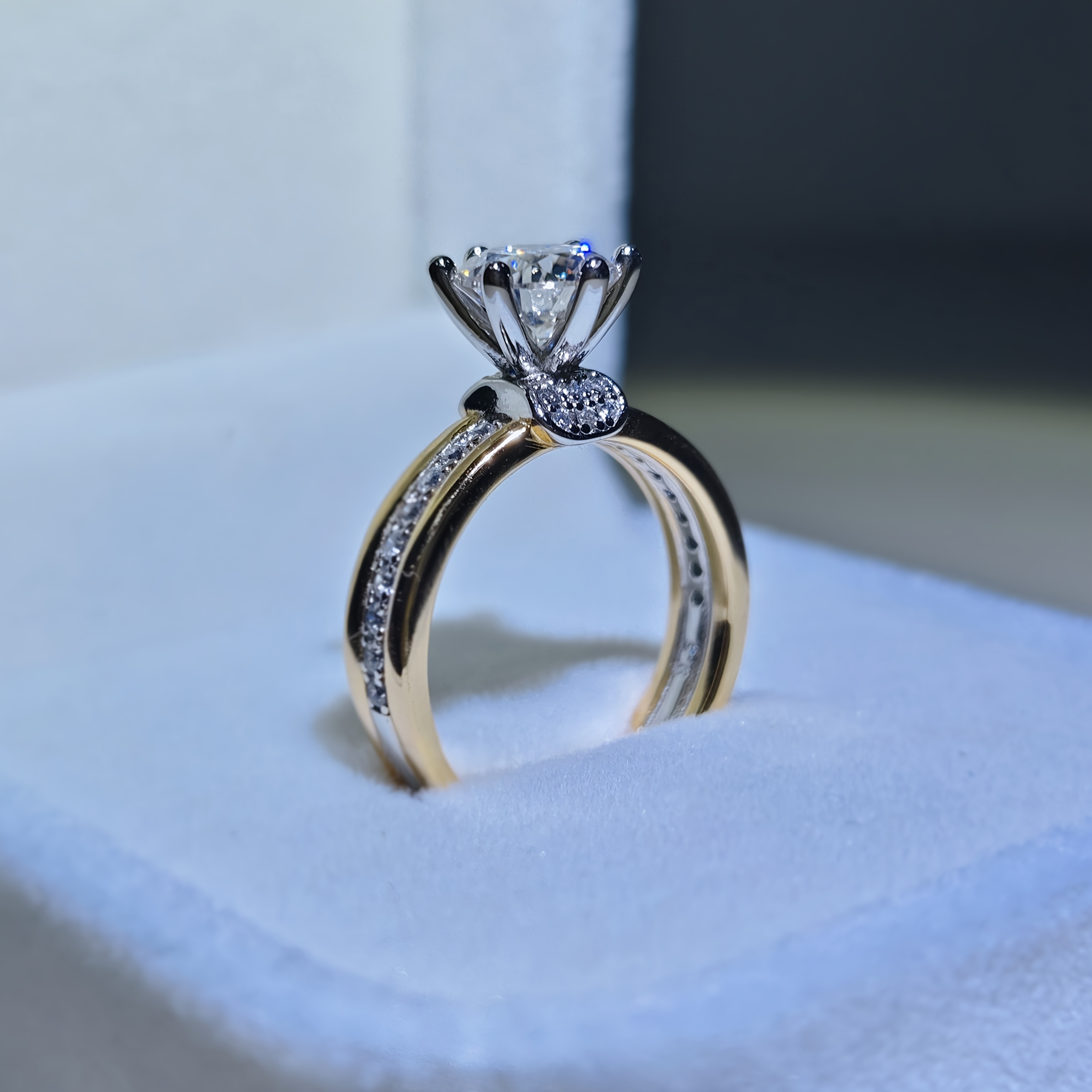 Image of Luxury 3 Carat Moissanite Ring, S925 925 Silver - For Christmas And Everyday , Women's Fashion Jewelry