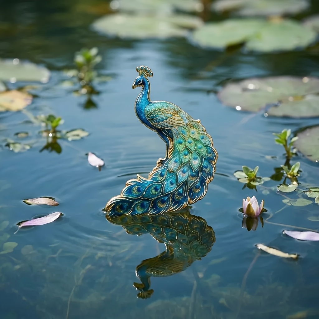 TEMU Broche en émail couleurs, nouveau bijou de luxe léger de style chinois, épingle décorative pour de costume, broche émaillé de style chinois