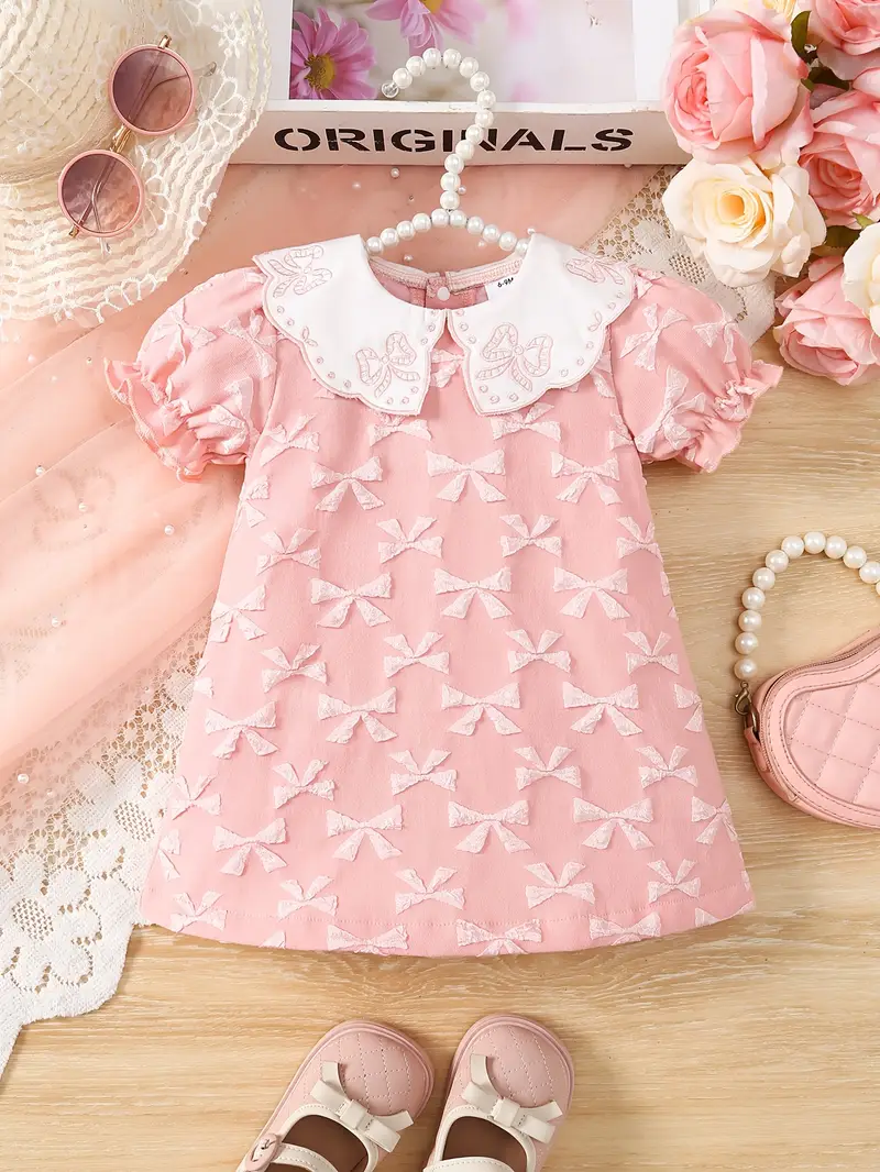 peter pan collar white bow print puff sleeve pink - Temu United Arab Emirates peter pan collar white bow print puff sleeve pink - Temu United Arab Emirates