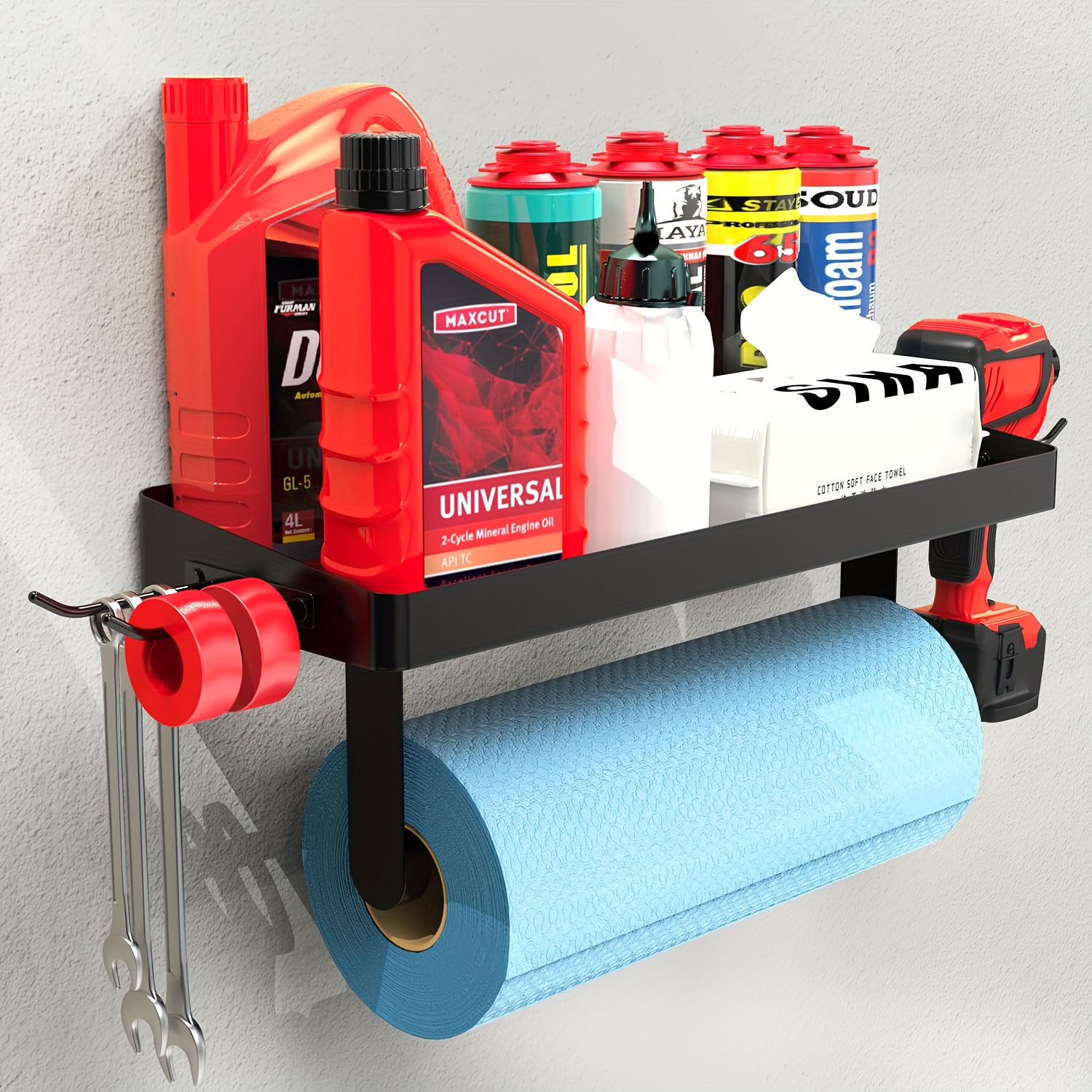 

1pc -mounted Storage , Storage Towel And 4 , Suitable For Tool , , , For Organization And Storage, , ,