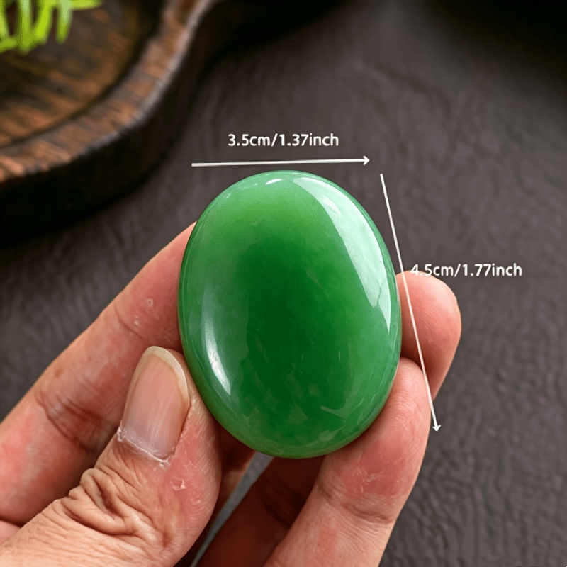 2pcs/Set Natural Green Dongling Lotus Pendulum and Oval Soapstone Set