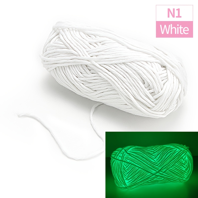 TEMU 1pc Of Soft Luminous Yarn, 100% Polyester Yarn, Suitable For Handmade Diy Knitting And Crochet Projects, In Multiple Colors, 50g/1.76oz-55m/60yd