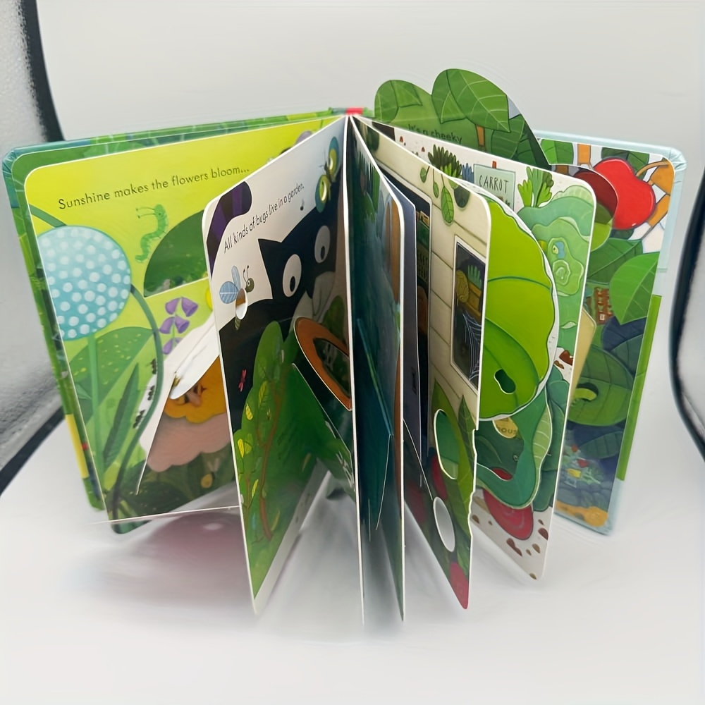 Compact Durable "Garden" Cardboard Book for Early Readers