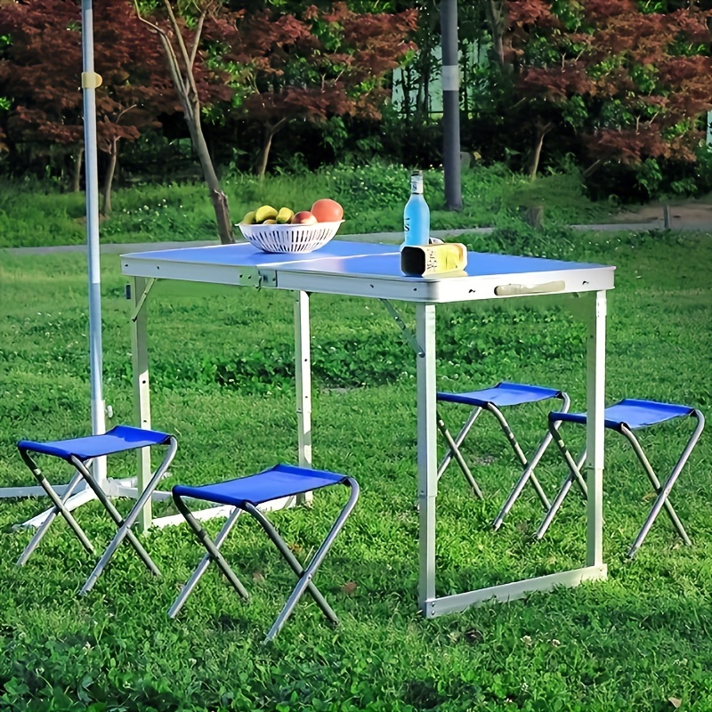 

1pc, Table de pique-nique pliante portable, en alliage d'aluminium ultra-léger, table pour le camping en plein air, la plage, les voyages