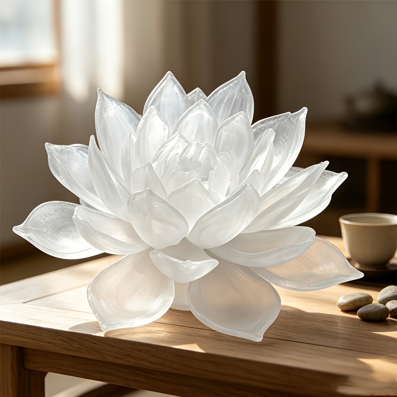 TEMU Lotus-shaped Incense Holder With Ash-catching Design, Suitable As A Desktop Decoration For Living Rooms, Yoga, Spa, And Meditation