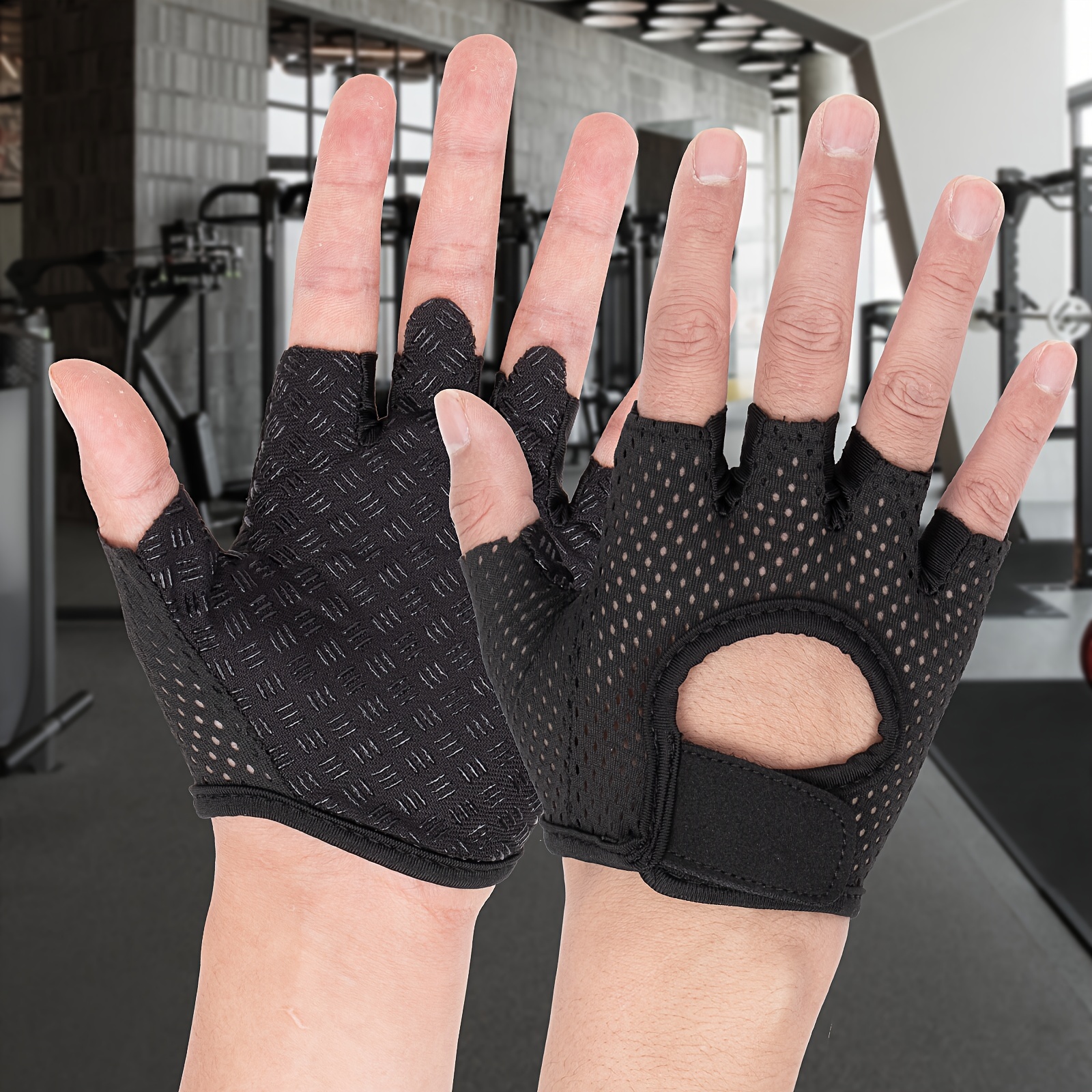 1 Pair Breathable Super Lightweight Weight Lifting Gloves Mens and Women Full Palm Workout Gloves Fitness for Training Exercise Gym Cycling Gloves