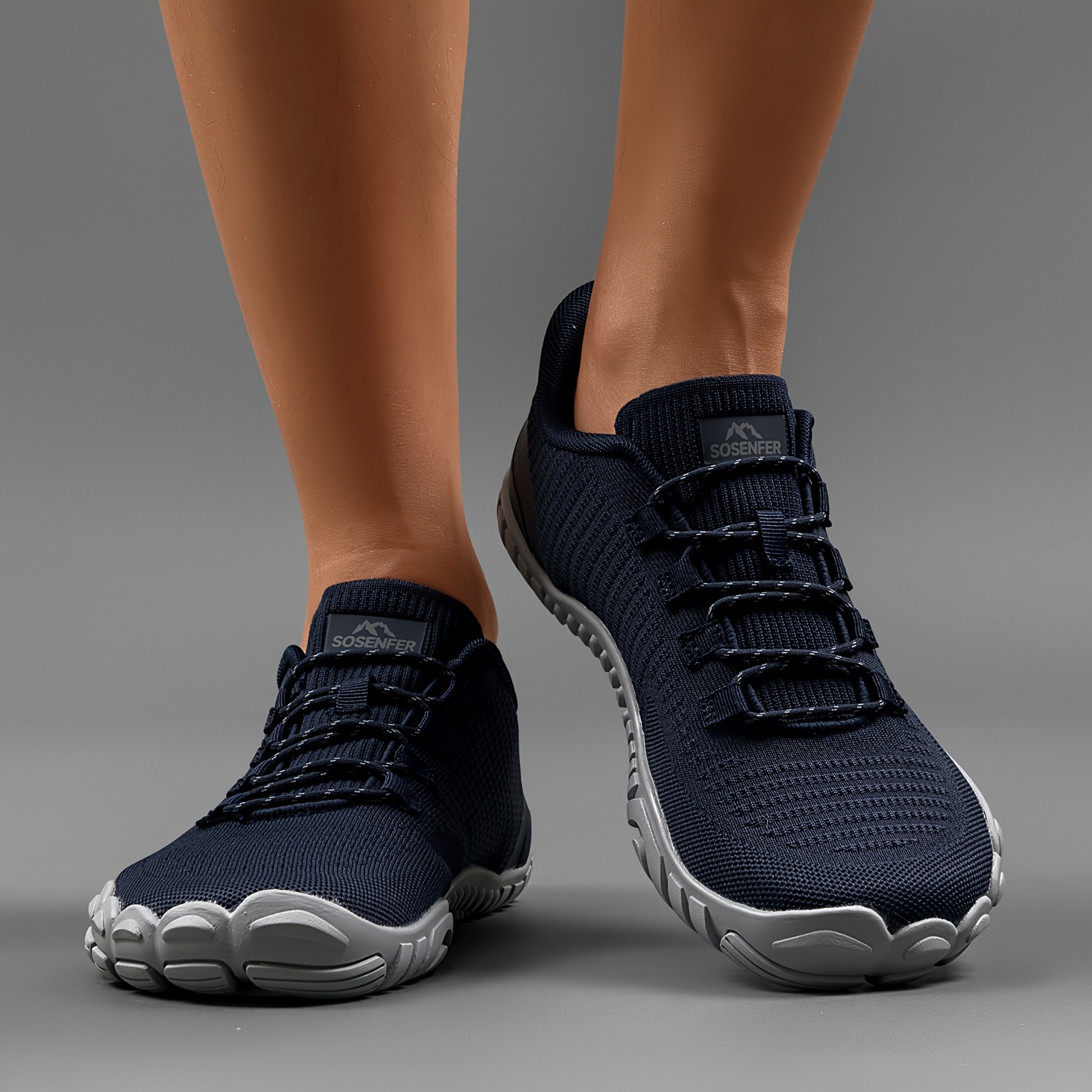 mens vintage slip sneakers casual running shoes wide toe low - Main Image