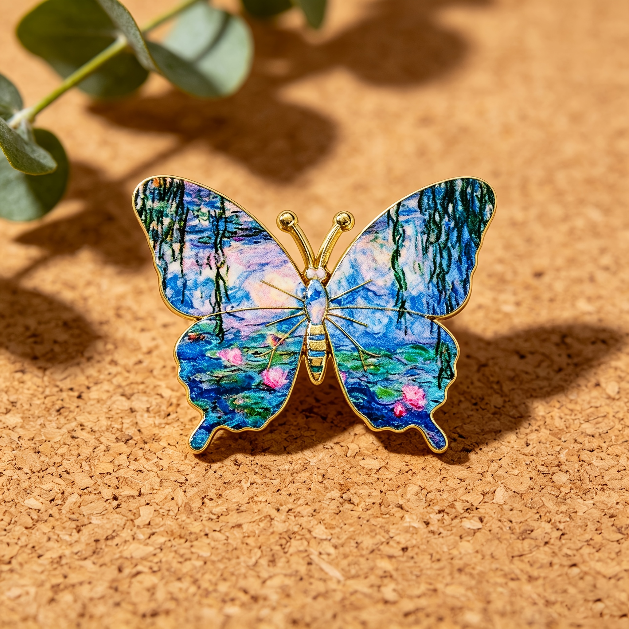 TEMU 1pc Solevdo Water Lily Lapel Pin Brooch - Art Suitable For Jackets, Backpacks, Hats | Iconic Painting, Enamel Pin For , Gift For Art Lovers,