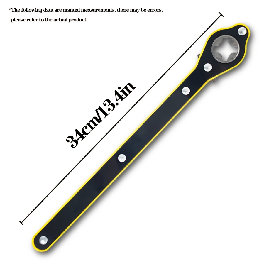 TEMU Jack Ratchet Wrench Yellow, Labor-saving And , Father's Day Gift For Dad, Suitable For Car Repair, Bicycle Repair, Manual Tools, Wrench