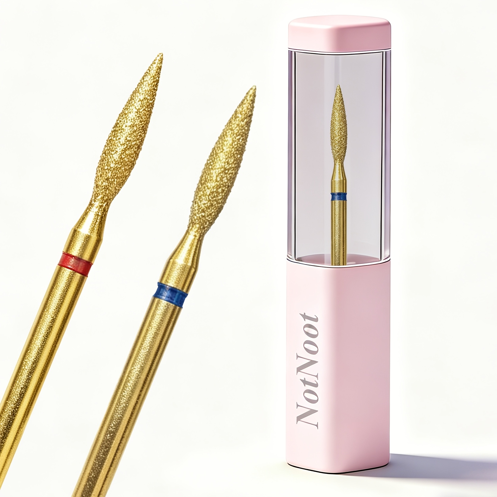 TEMU NOTNOOT 2 stuks Vlamvormige Nagelriem Reiniger 3/32'', Professionele Veiligheid Carbide Diamant Onder Nagel Reiniger voor Nagelriem Dode Huid