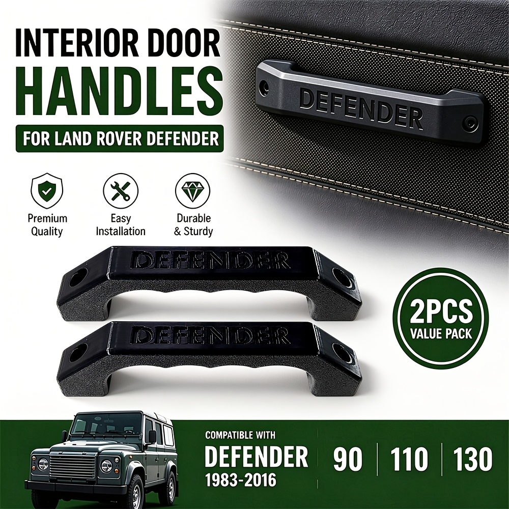 TEMU Lot de 2 poignées de porte intérieure pour Defender - (1983-2016) - 90 110 130