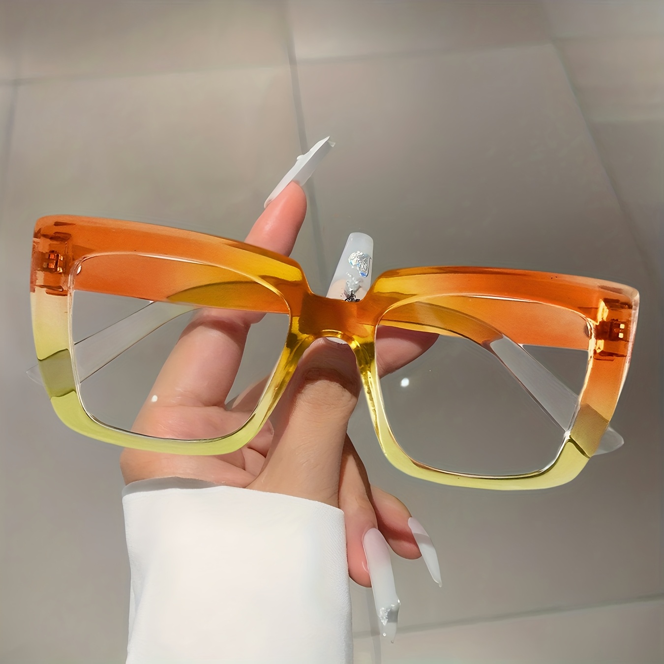 Image of Vintage Glasses For Women Fashion Colorful Frame Eyewear Suitable For Everyday Dress