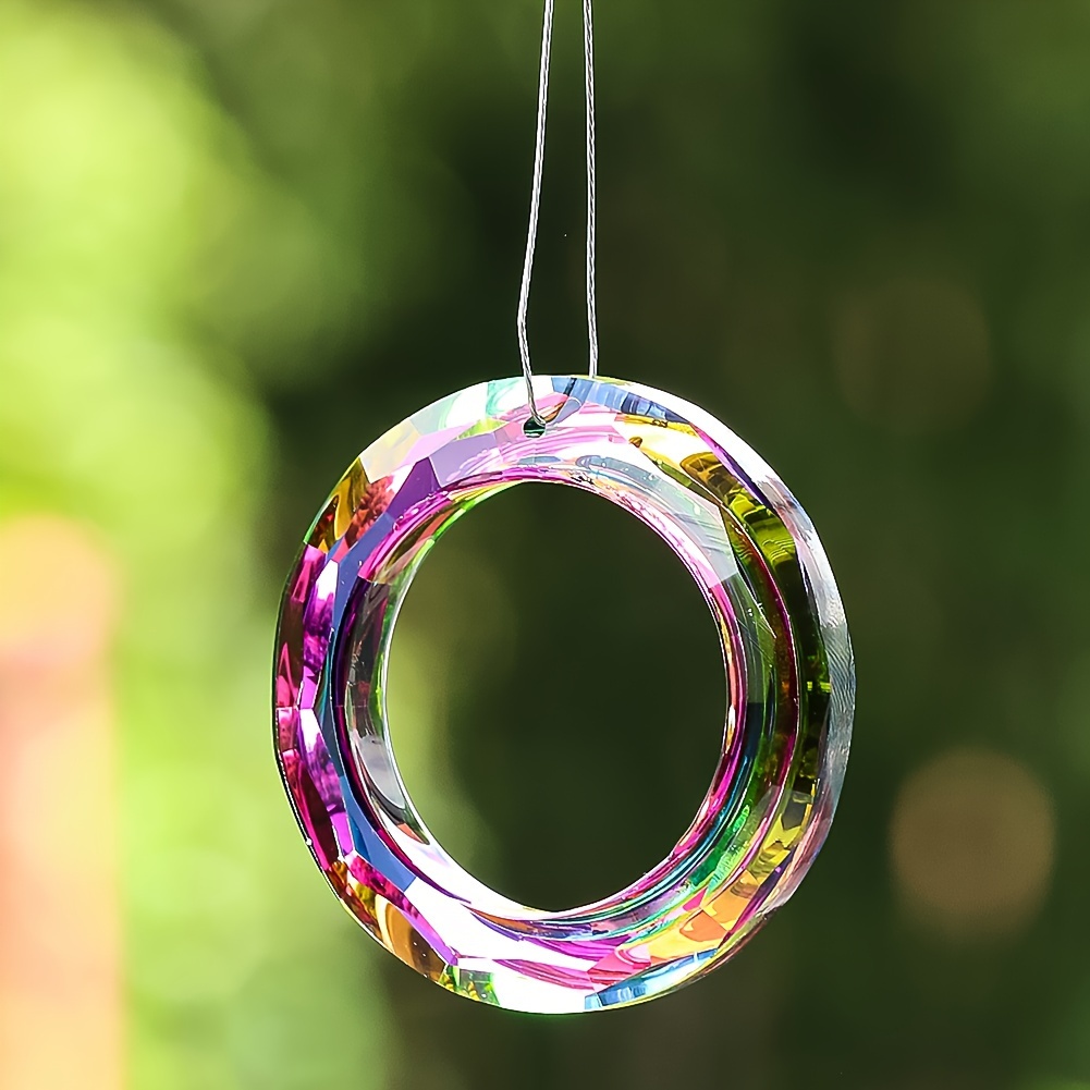 

50mm Rainbow Prism Suncatcher - Crystal Glass Circle For Garden, Window & Home Decor | Perfect Gift For Weddings & Special Occasions