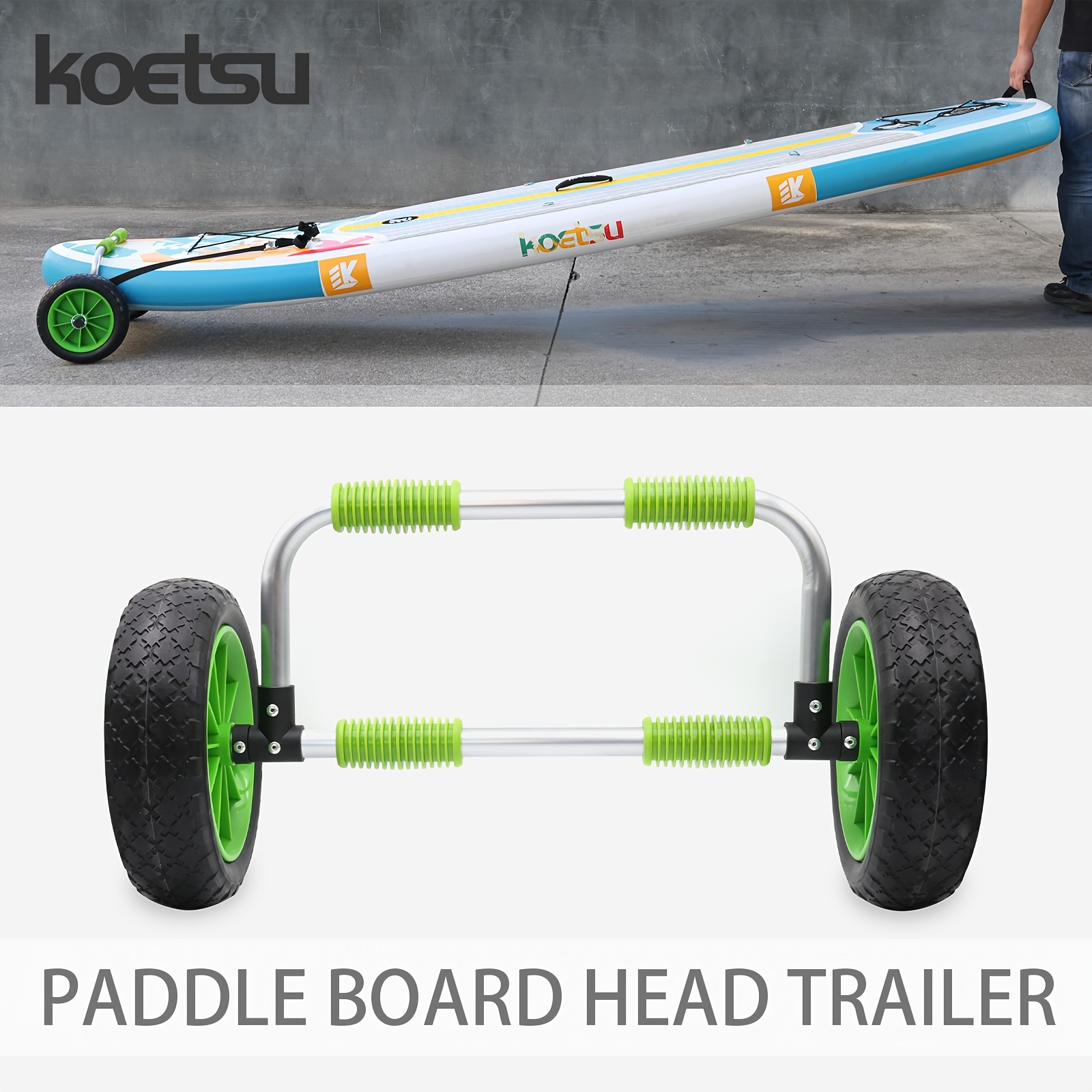 KOETSU SUP Board Trailer for Nose-Mounted Towing