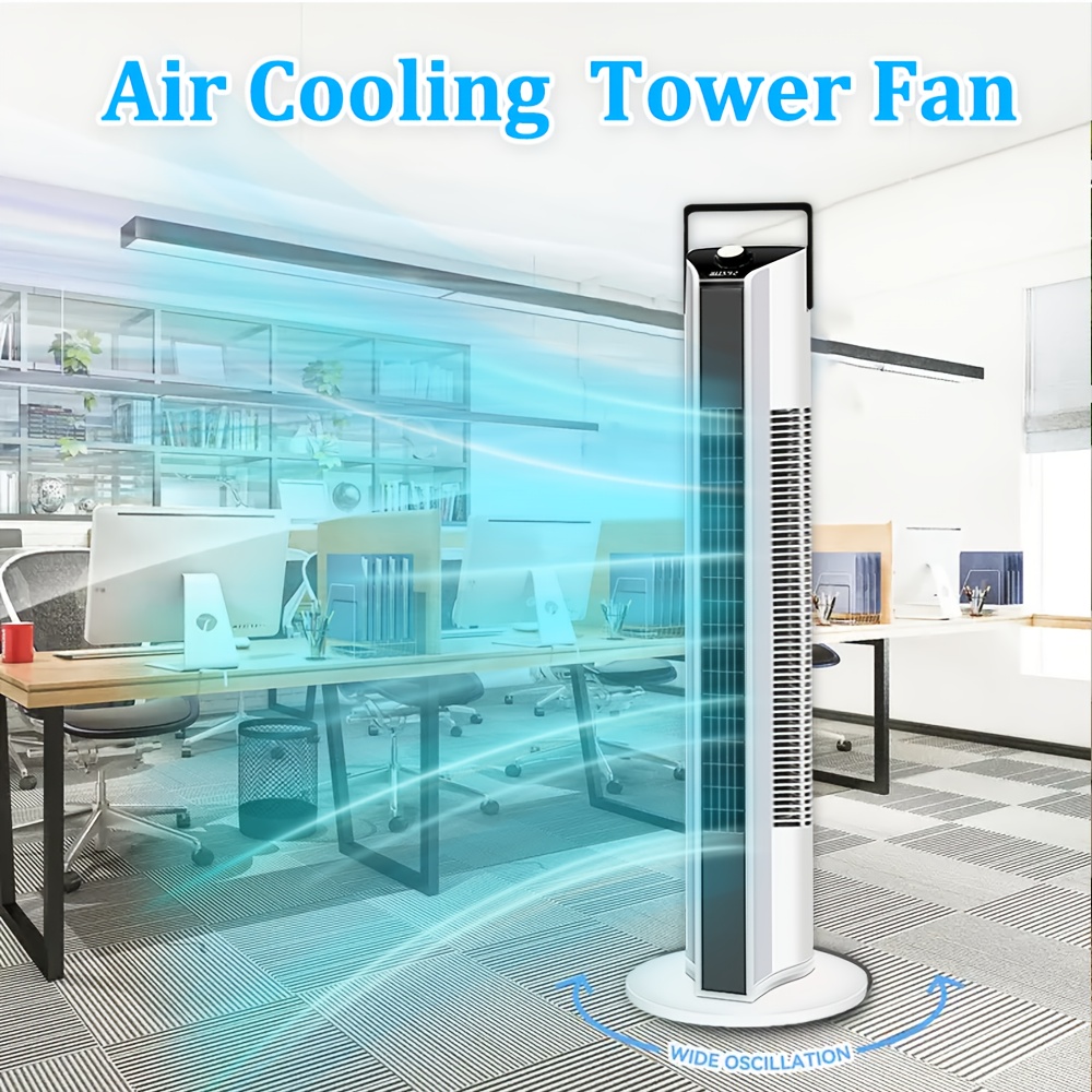 silent tower fan fans that cool air 60 oscillating fan with a handle standing fan with three speed settings bladeless cooling fan tower fans that provide cold air cooling fan suitable for bedroom or home personal air conditioning unit Product details 0