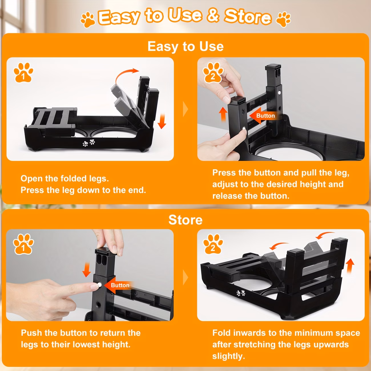 elevated dog bowls 3 height adjustable raised dog bowl with slow feeder bowl and water bowl adjusts to 2 75 6 7 5 for small dogs black gray Product details 9