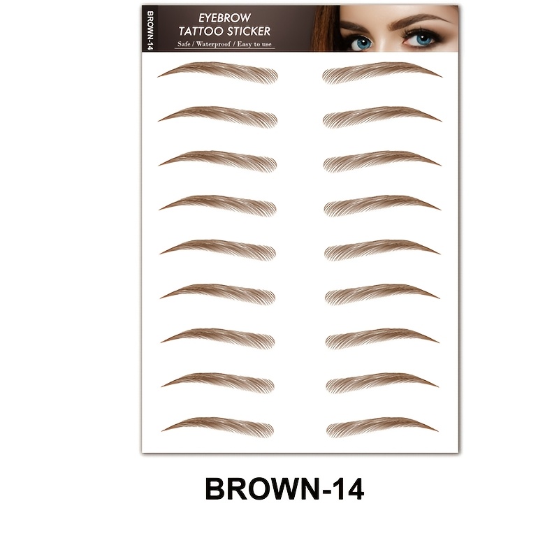 Disposable Convenient Brown Eyebrow Waterproof Sweat-proof Bio-tattoo Sticker