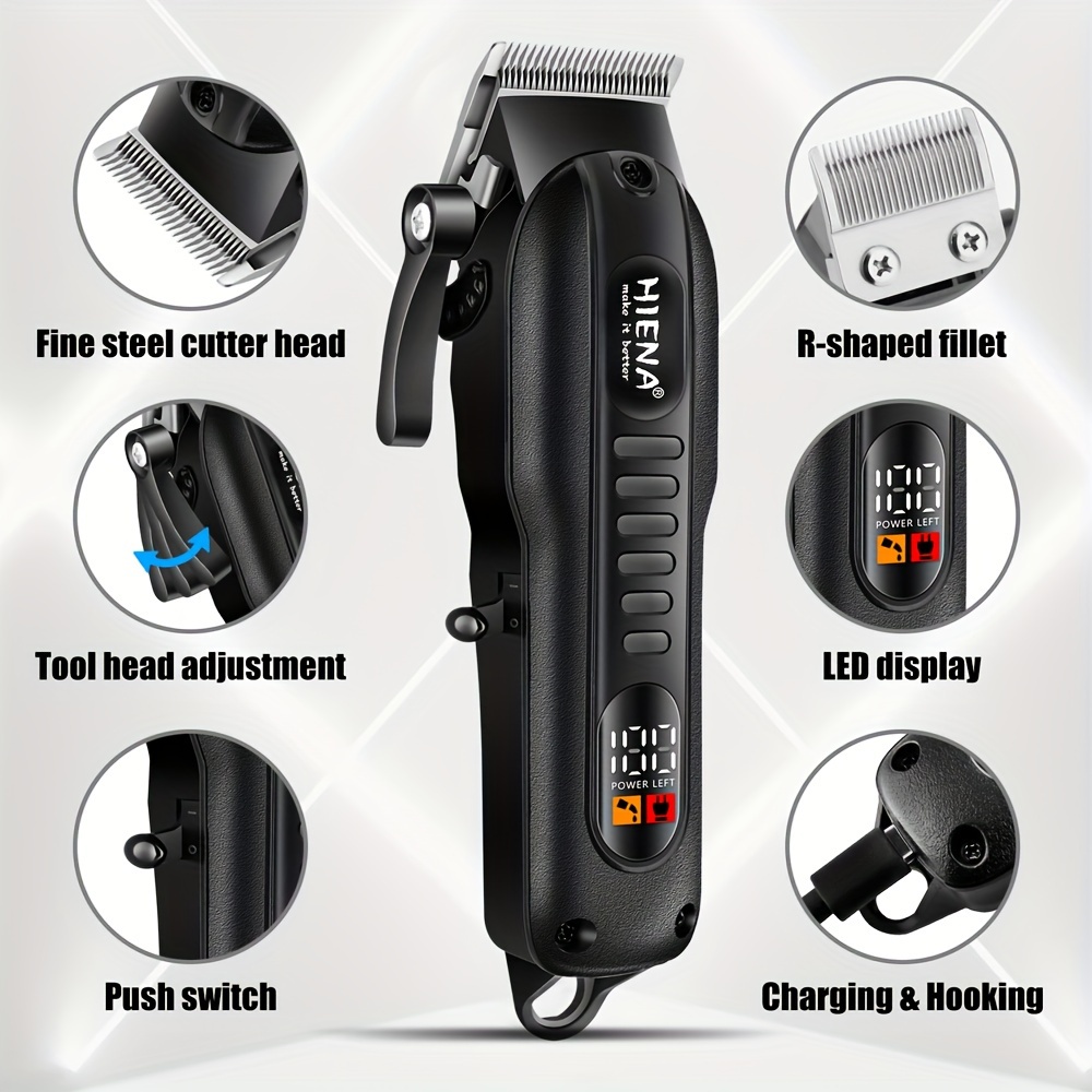 

Intelligent Digital Display Electric Hair Clipper Professional Carving Electric Clipper Oil Head Electric Clipper Men's Home Trimmer