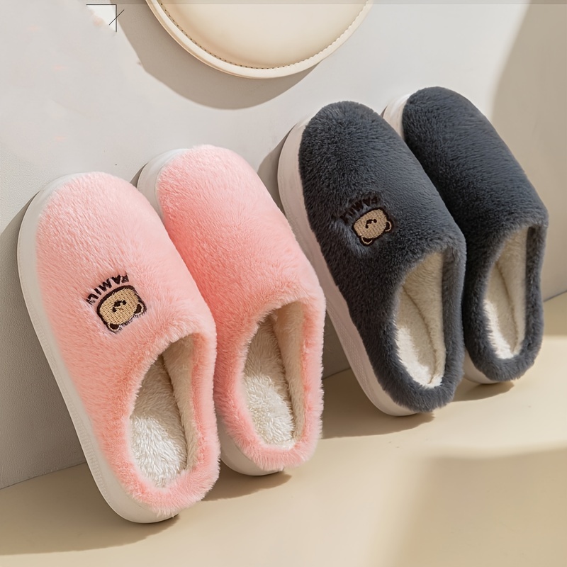 

1 Bear Embroidery Slippers For - Shoes , Cushioned , And Pvc - -on