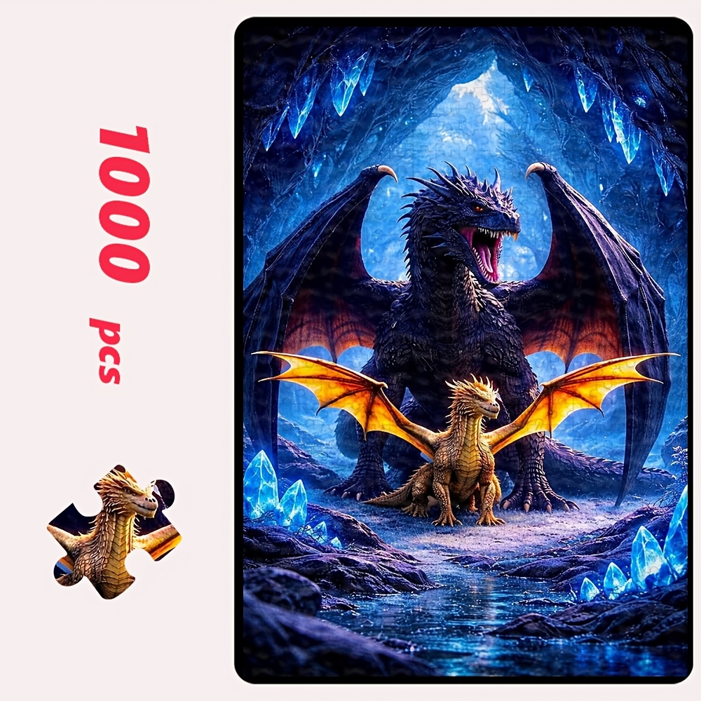 TEMU 500pcs/1000pcs Adult Jigsaw Puzzle, Large Puzzle Gift For Family Interaction, Diy Puzzle For Home Decor, High-quality Family Fun Puzzle Designed