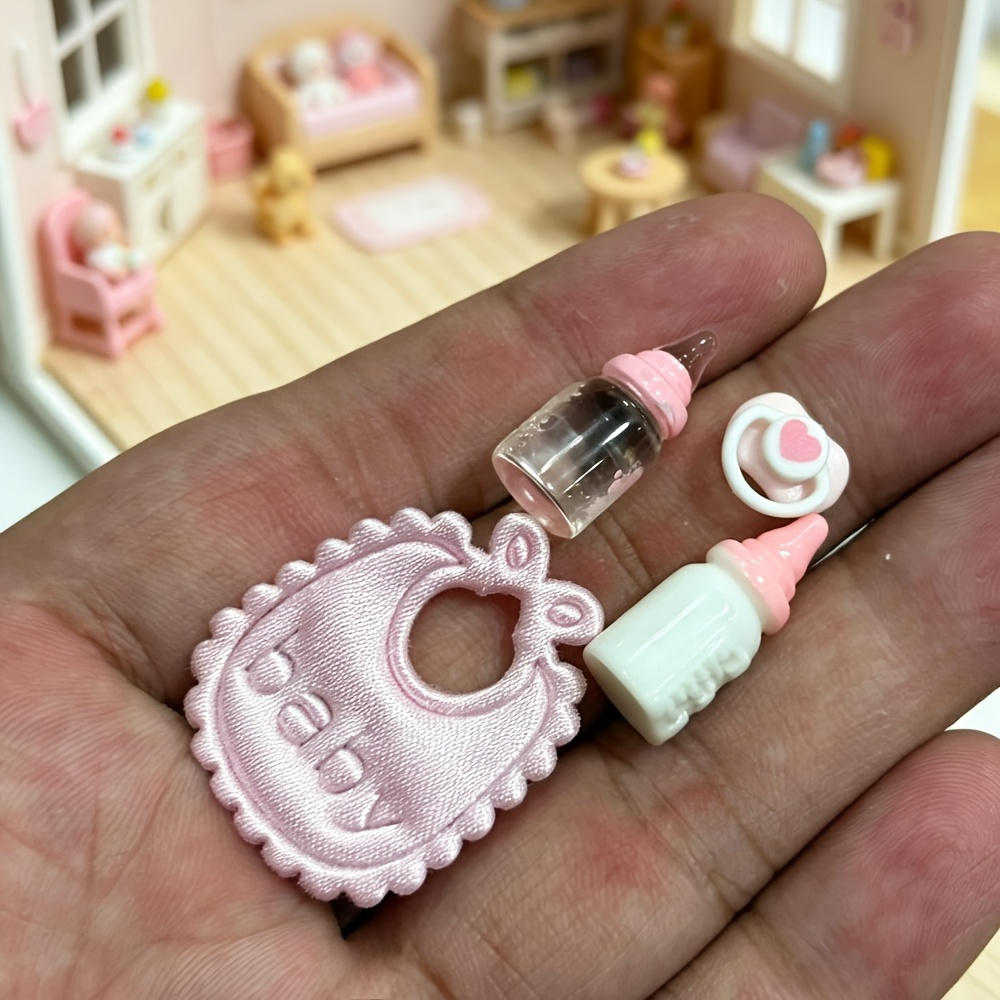 TEMU Kit de de accesorio de simulación en miniatura de 4 piezas/set, 1:12, en miniatura para decoración DIY, Adecuado para decoración de casa de