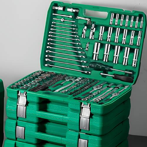 high end professional 216 53pcs mechanic tool set 4 3 8 drive depth and standard sockets ratchet wrench set torque wrench mechanic tool kits for auto parts repair and household mechanical tool kit for car bike repair tools