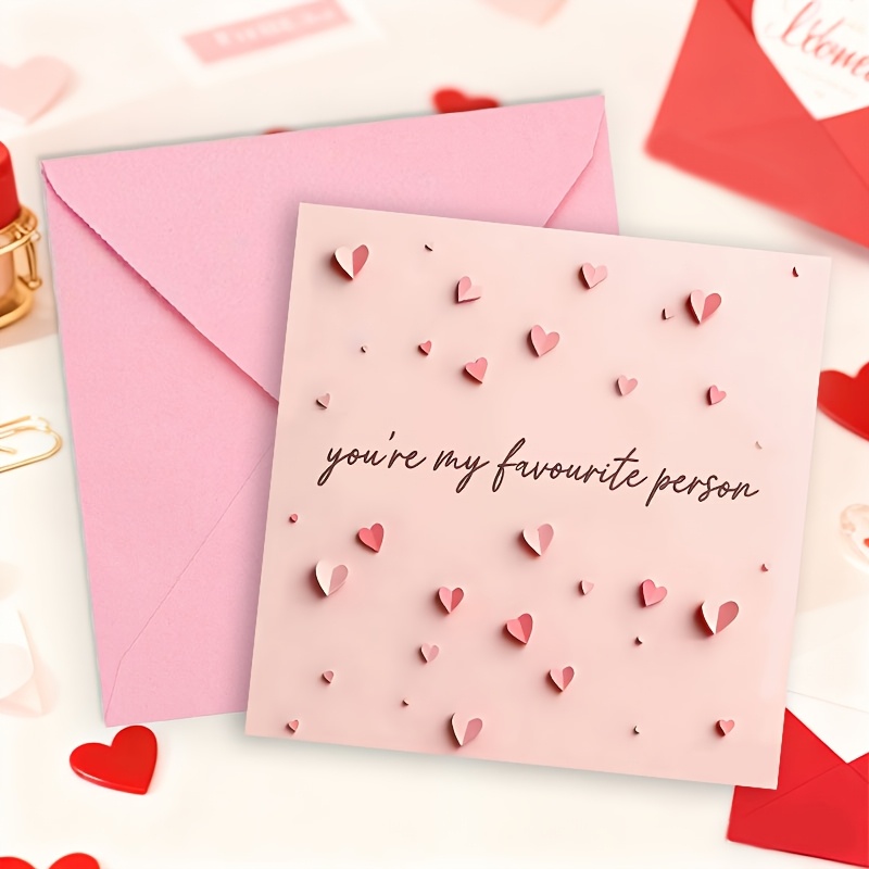 Image of 1pc 2d Flat "you're Person" Valentine & Birthday Card! Anniversary & Valentine Gift For Wife/husband - W/2d Heart & , 2d Flat