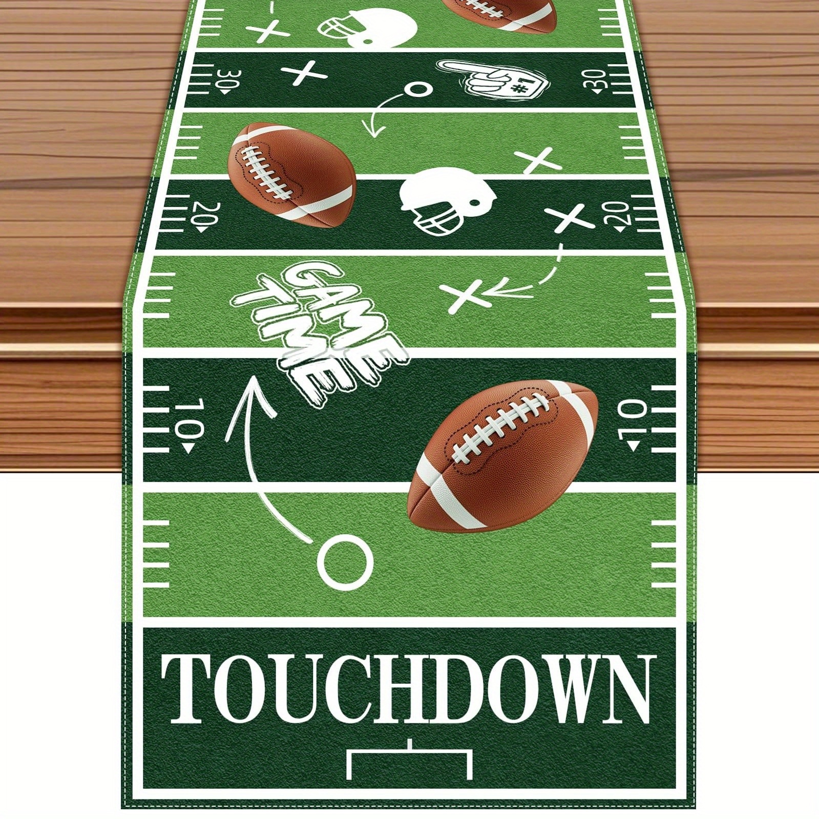 TEMU 1pc, Table Flag For Football Field, Theme, Sizes 13 X 36, 13 X 48, 13 X 72, And 13 X 108
